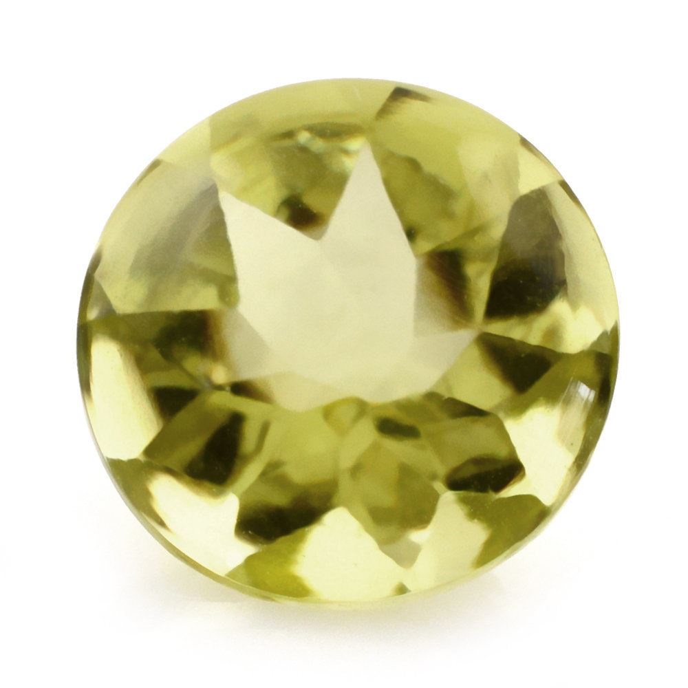 LEMON QUARTZ BUFFTOP ROUND (GREEN GOLD) 10MM 3.62 Cts.
