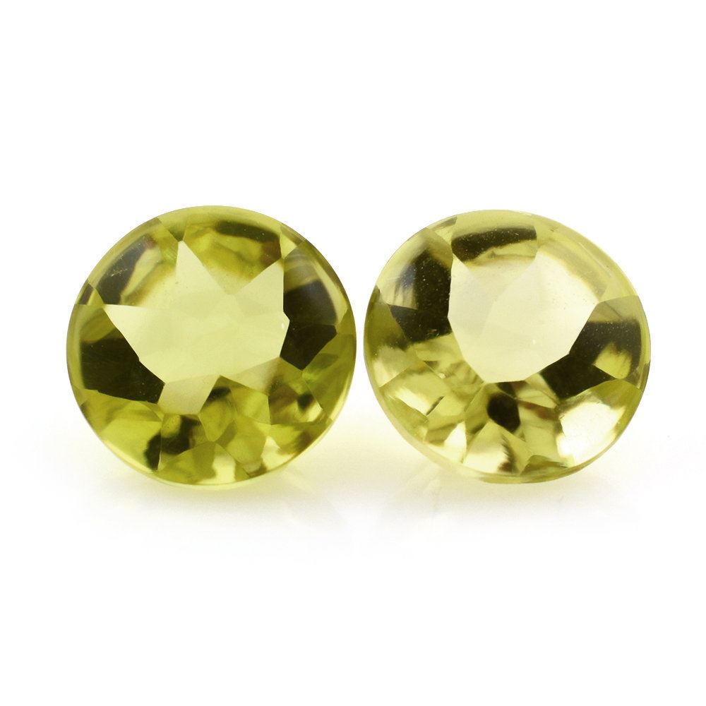 LEMON QUARTZ BUFFTOP ROUND (GREEN GOLD) 10MM 3.62 Cts.