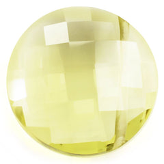LEMON QUARTZ BRIOLETTE ROUND (FULL DRILL) (GREEN GOLD) 18MM 14.95 Cts.