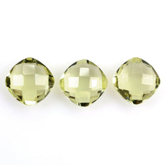 LEMON QUARTZ BRIOLETTE CUSHION (GREEN GOLD) 8MM 1.78 Cts.