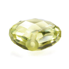 LEMON QUARTZ BRIOLETTE HEART (HALF DRILL) (GREEN GOLD) 12MM 6.35 Cts.