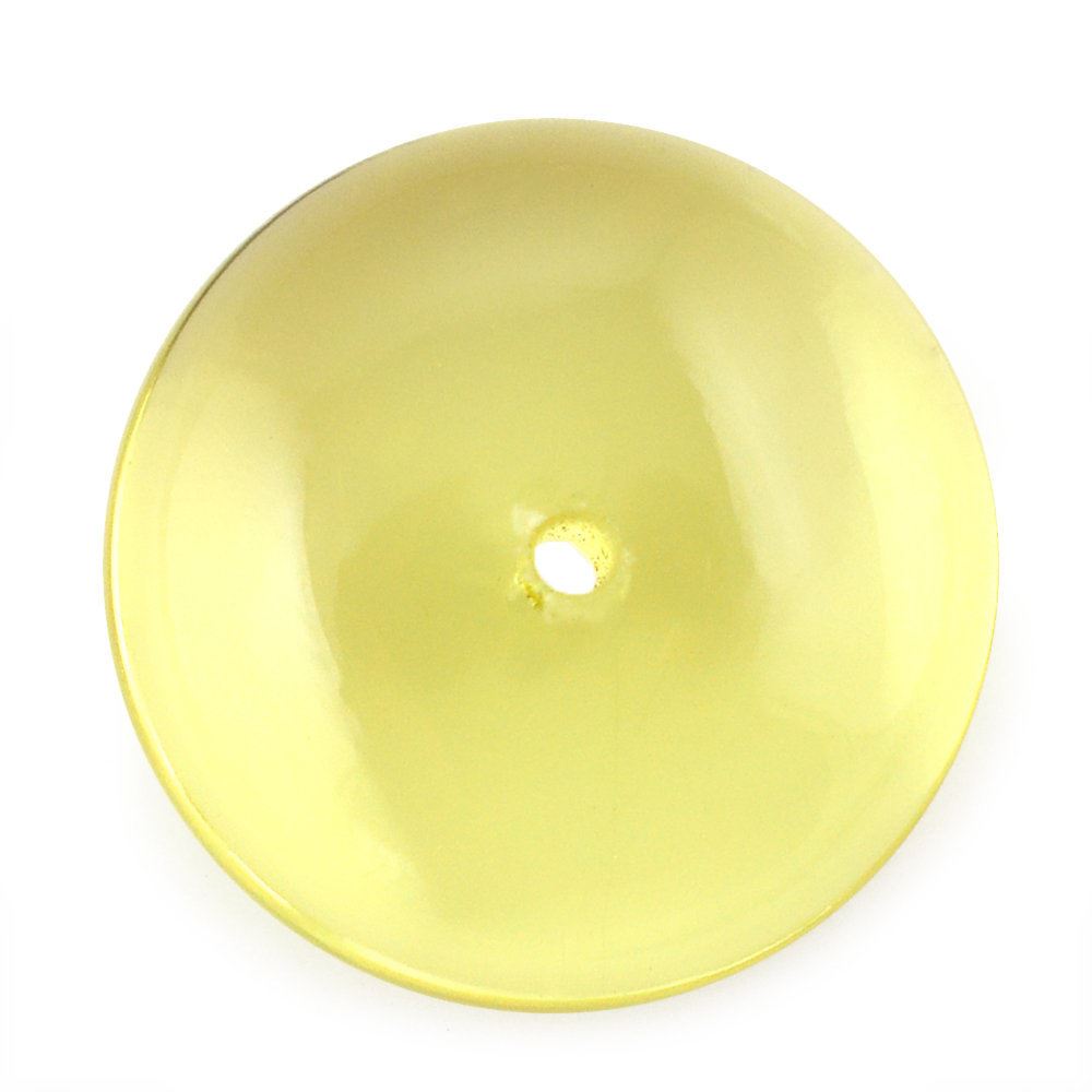 LEMON QUARTZ ROUND CAB (FULL DRILL) (GREEN GOLD) 14MM 7.55 Cts.