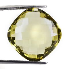 LEMON QUARTZ BRIOLETTE CUSHION (GREEN GOLD) 18MM 17.40 Cts.