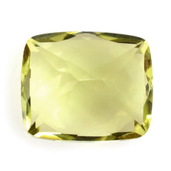 LEMON QUARTZ CUT CUSHION (GREEN GOLD) 12X10MM 5.45 Cts.