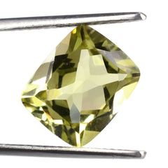 LEMON QUARTZ CUT CUSHION (GREEN GOLD) 12X10MM 5.45 Cts.