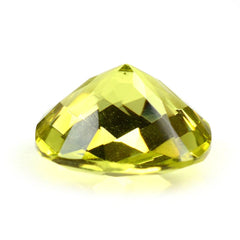 LEMON QUARTZ CHECKER CUT CUSHION (GREEN GOLD) 16MM 13.25 Cts.