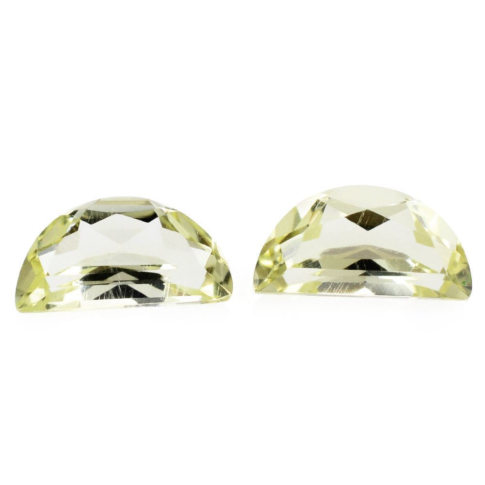 LEMON QUARTZ CUT HALF MOON (GREEN GOLD) 8X4MM 0.69 Cts.