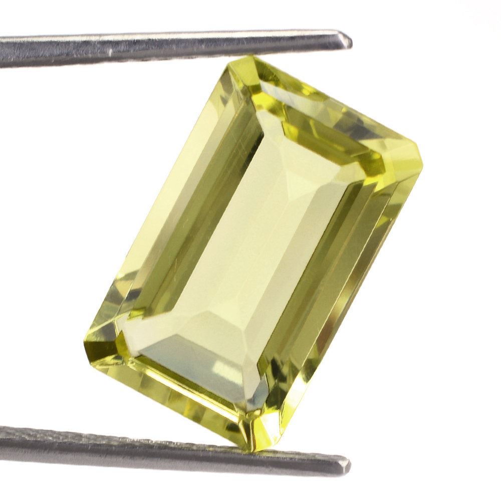 LEMON QUARTZ CUT OCTAGON (GREEN GOLD) 16X10MM 7.99 Cts.