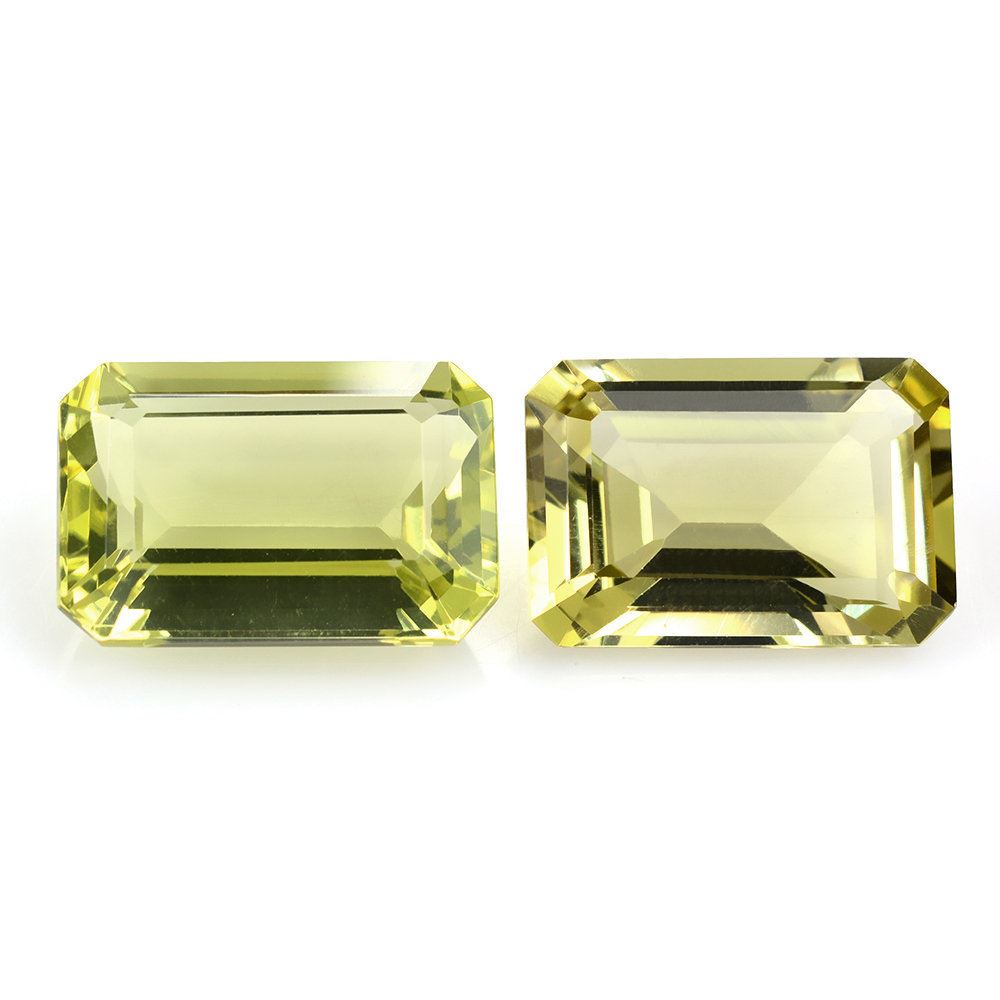 LEMON QUARTZ CUT OCTAGON (GREEN GOLD) 15X10MM 7.30 Cts.