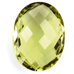 LEMON QUARTZ BRIOLETTE OVAL 20X15MM 14.05 Cts.