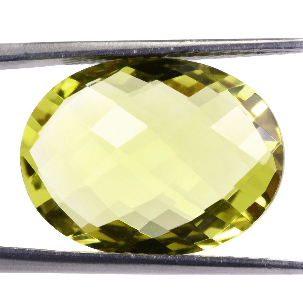 LEMON QUARTZ BRIOLETTE OVAL 20X15MM 14.05 Cts.