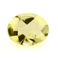 LEMON QUARTZ BUFFTOP OVAL (GREEN GOLD) 10X8MM 2.85 Cts.