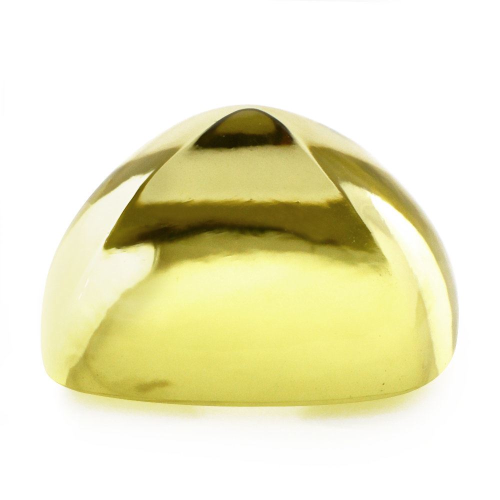 LEMON QUARTZ PYRAMID CUSHION CAB (GREEN GOLD) 14MM 12.55 Cts.