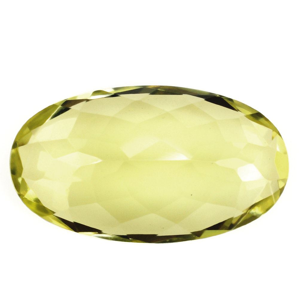 LEMON QUARTZ CUT OVAL (GREEN GOLD) 22X12.50MM 14.80 Cts.