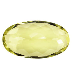 LEMON QUARTZ CUT OVAL (GREEN GOLD) 22X12.50MM 14.80 Cts.