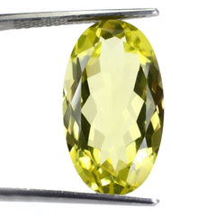 LEMON QUARTZ CUT OVAL (GREEN GOLD) 22X12.50MM 14.80 Cts.