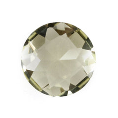 LEMON QUARTZ CHECKER CUT ROUND (GREEN GOLD) 6MM 0.85 Cts.