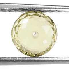 LEMON QUARTZ FACETED ROUNDEL (FULL DRILL) (GREEN GOLD) 8MM 2.75 Cts.