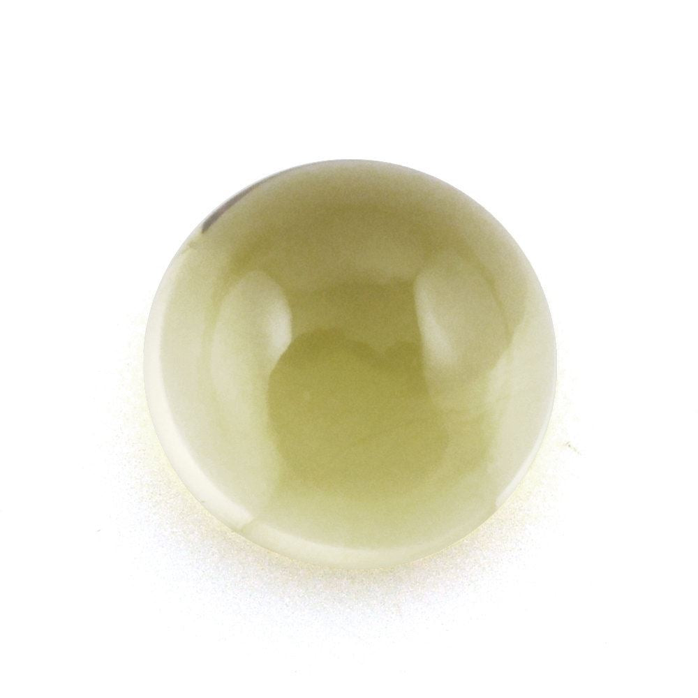 LEMON QUARTZ ROUND CAB (GREEN GOLD) 7MM 1.24 Cts.