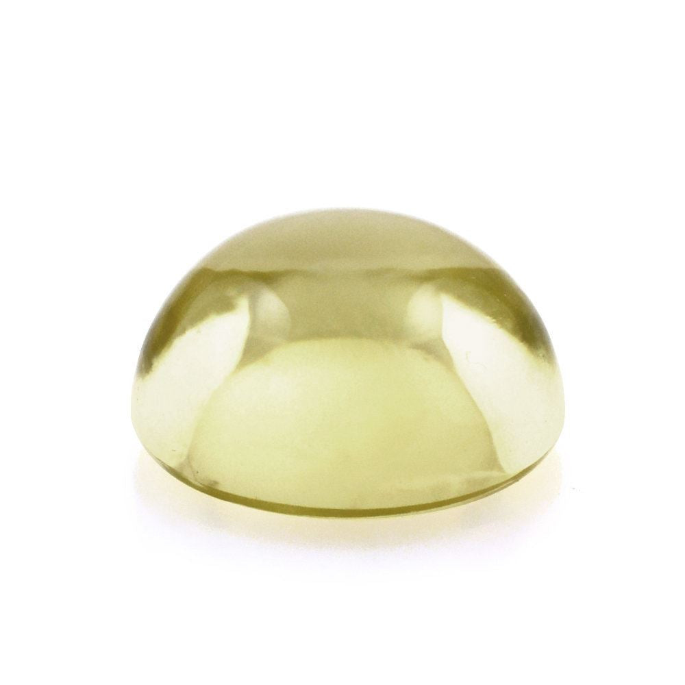 LEMON QUARTZ ROUND CAB (GREEN GOLD) 7MM 1.24 Cts.