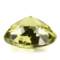 LEMON QUARTZ CHECKER CUT ROUND (GREEN GOLD) 18MM 18.38 Cts.