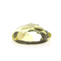 LEMON QUARTZ CHECKER OVAL CAB (GREEN GOLD) 8X6MM 1.05 Cts.