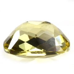 LEMON QUARTZ CHECKER CUT CUSHION (GREEN GOLD) 16X14MM 11.64 Cts.