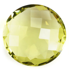LEMON QUARTZ BRIOLETTE ROUND (GREEN GOLD) 20MM 22.15 Cts.