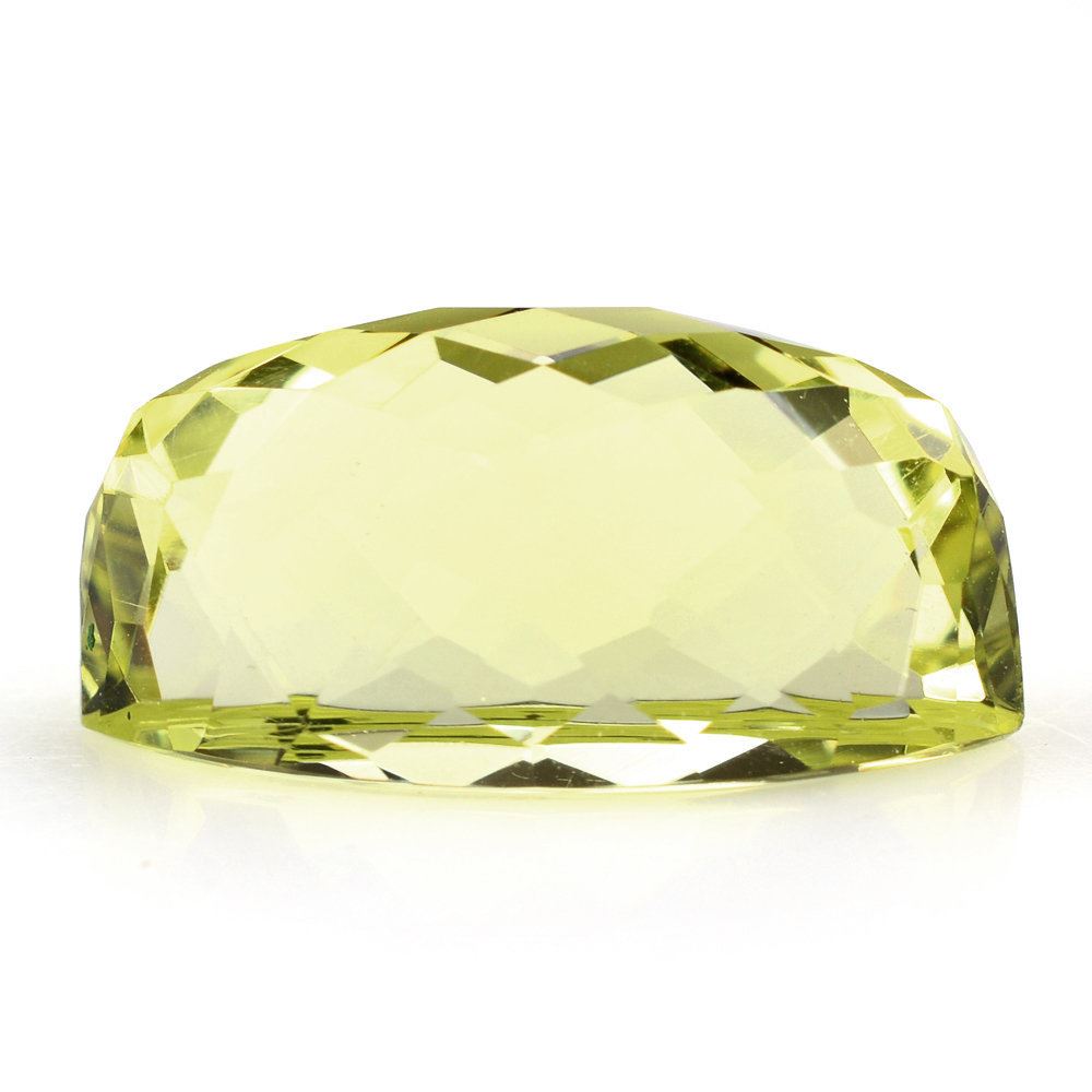 LEMON QUARTZ CHECKER OVAL CAB (GREEN GOLD) 21X10MM 17.48 Cts.