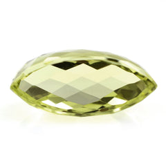 LEMON QUARTZ CHECKER OVAL CAB (GREEN GOLD) 21X10MM 17.48 Cts.
