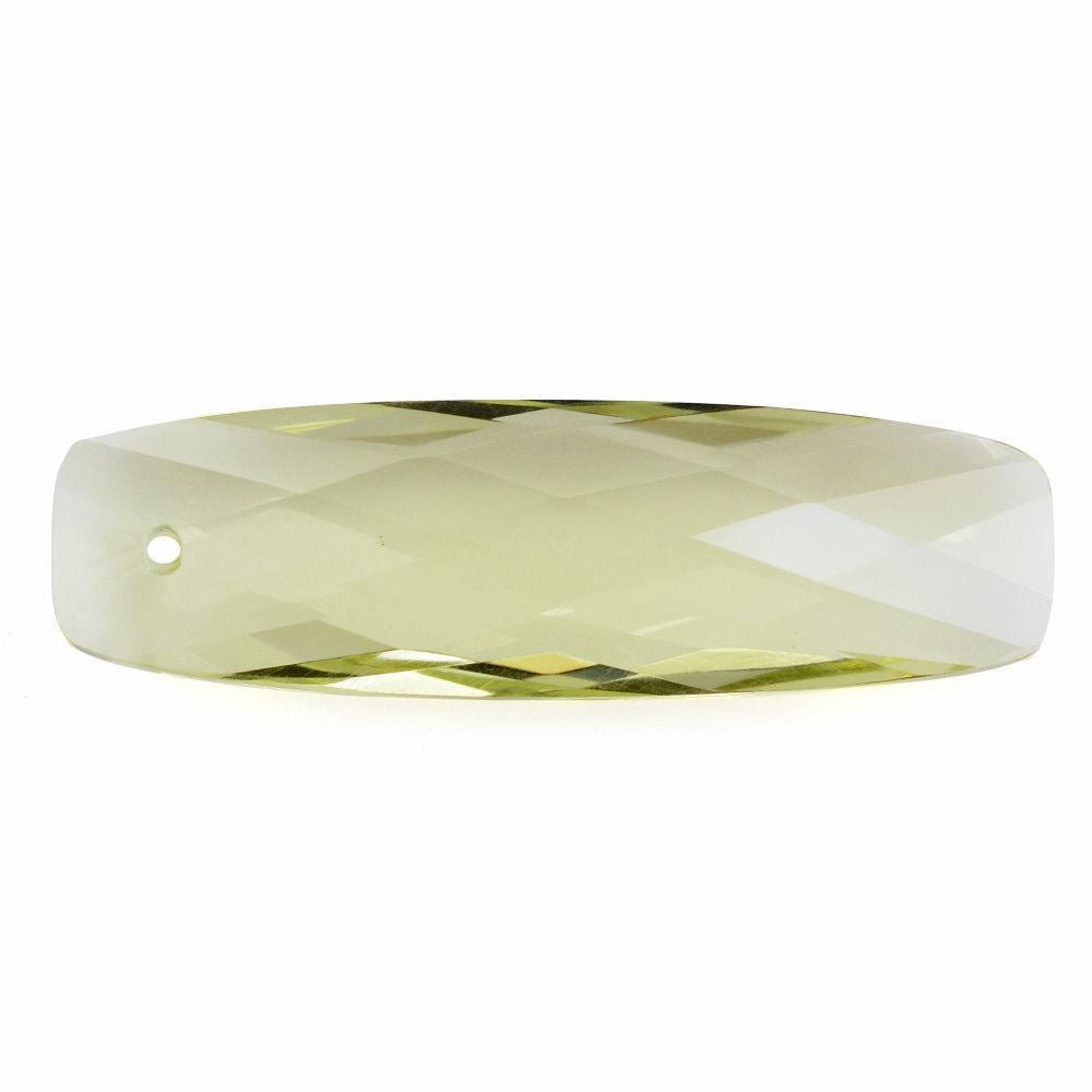 LEMON QUARTZ BRIOLETTE CUSHION (FULL DRILL) (GREEN GOLD) 40X13MM 22.00 Cts.