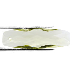 LEMON QUARTZ BRIOLETTE CUSHION (FULL DRILL) (GREEN GOLD) 40X13MM 22.00 Cts.