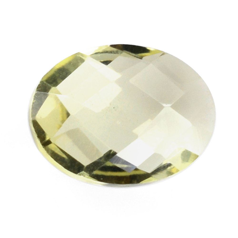 LEMON QUARTZ BRIOLETTE OVAL (GREEN GOLD) 8X6MM 1.09 Cts.