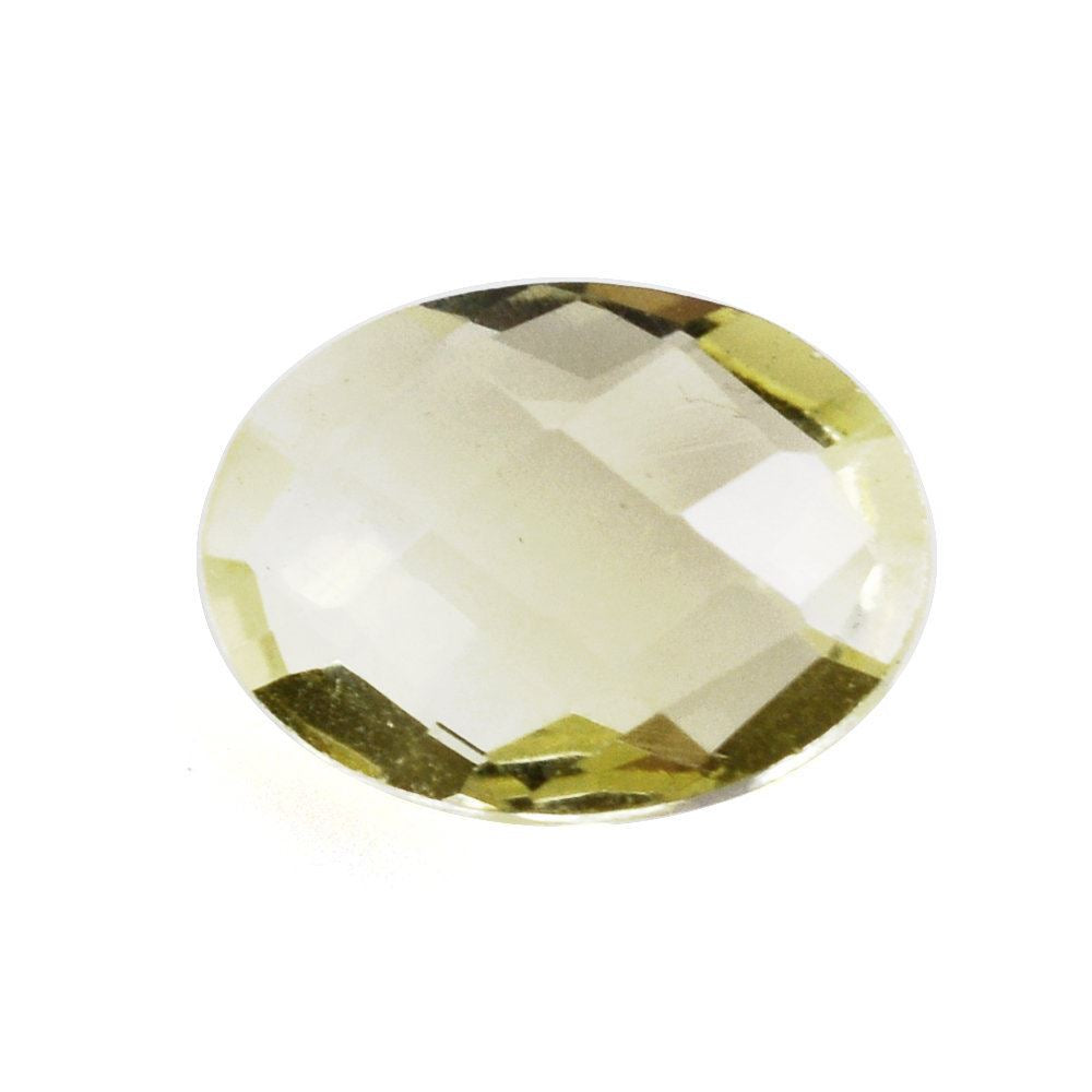 LEMON QUARTZ BRIOLETTE OVAL (GREEN GOLD) 8X6MM 1.09 Cts.