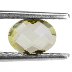 LEMON QUARTZ BRIOLETTE OVAL (GREEN GOLD) 8X6MM 1.09 Cts.