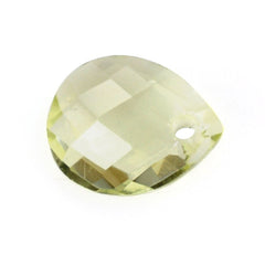 LEMON QUARTZ BRIOLETTE PEAR (FULL DRILL) (GREEN GOLD) 6X5MM 0.46 Cts.