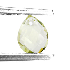 LEMON QUARTZ BRIOLETTE PEAR (FULL DRILL) (GREEN GOLD) 6X5MM 0.46 Cts.