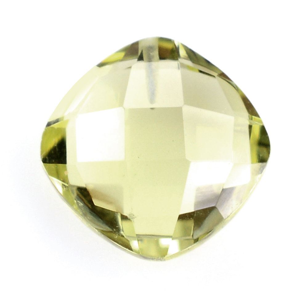 LEMON QUARTZ BRIOLETTE CUSHION (GREEN GOLD) 8MM 1.75 Cts.