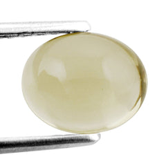 LEMON QUARTZ OVAL CAB (GREEN GOLD) 10X8MM 2.85 Cts.