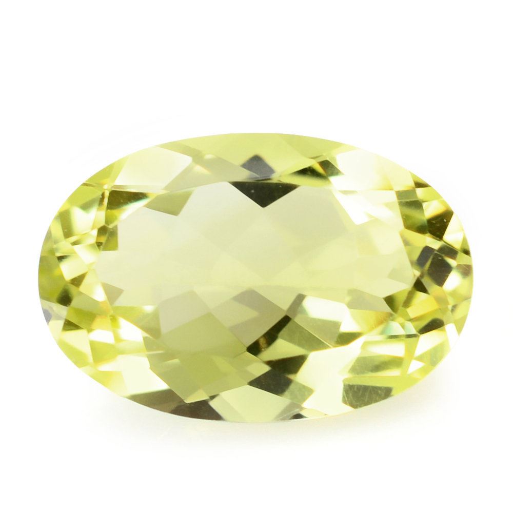 LEMON QUARTZ CUT OVAL (GREEN GOLD) 12X8MM 3.10 Cts.