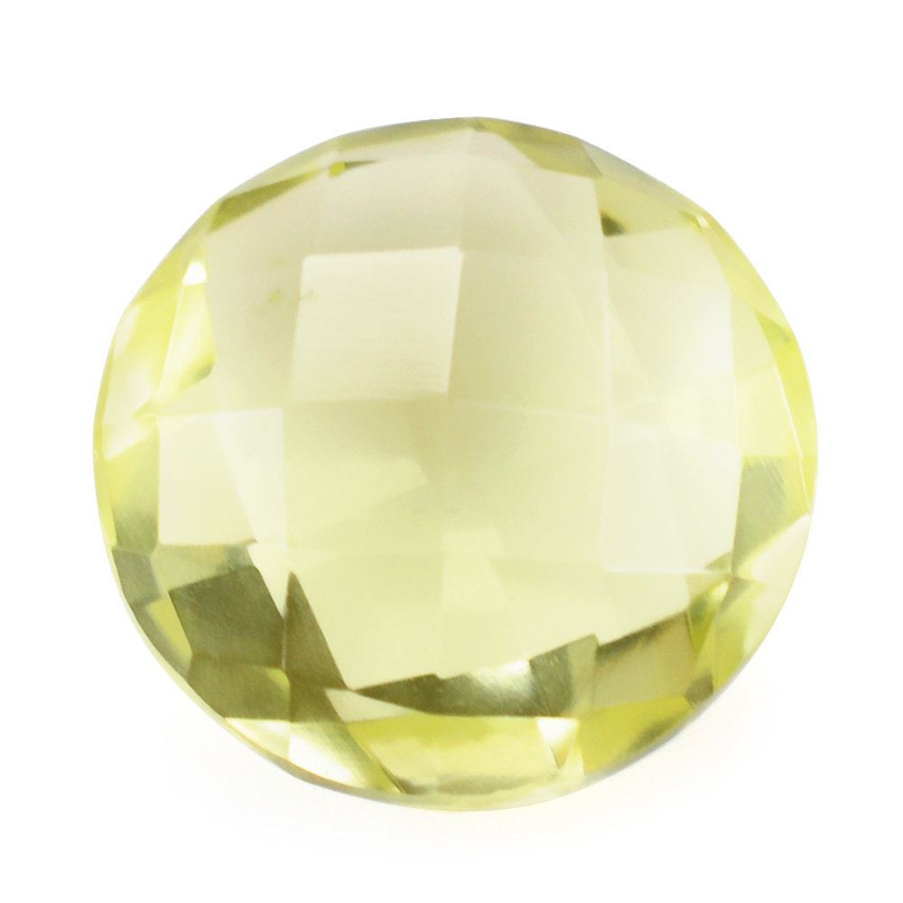 LEMON QUARTZ BRIOLETTE ROUND (GREEN GOLD) 12MM 5.73 Cts.