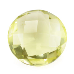 LEMON QUARTZ BRIOLETTE ROUND (GREEN GOLD) 12MM 5.73 Cts.