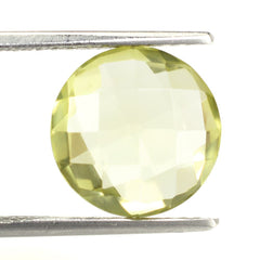 LEMON QUARTZ BRIOLETTE ROUND (GREEN GOLD) 12MM 5.73 Cts.