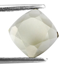 LEMON QUARTZ CUT CUSHION WITH FLAT BOTTOM (GREEN GOLD) 10MM 3.60 Cts.