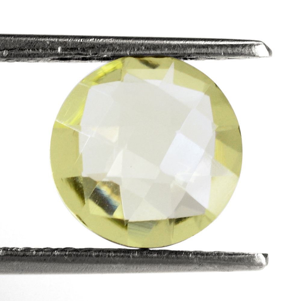 LEMON QUARTZ BRIOLETTE ROUND (GREEN GOLD) 10MM 2.74 Cts.