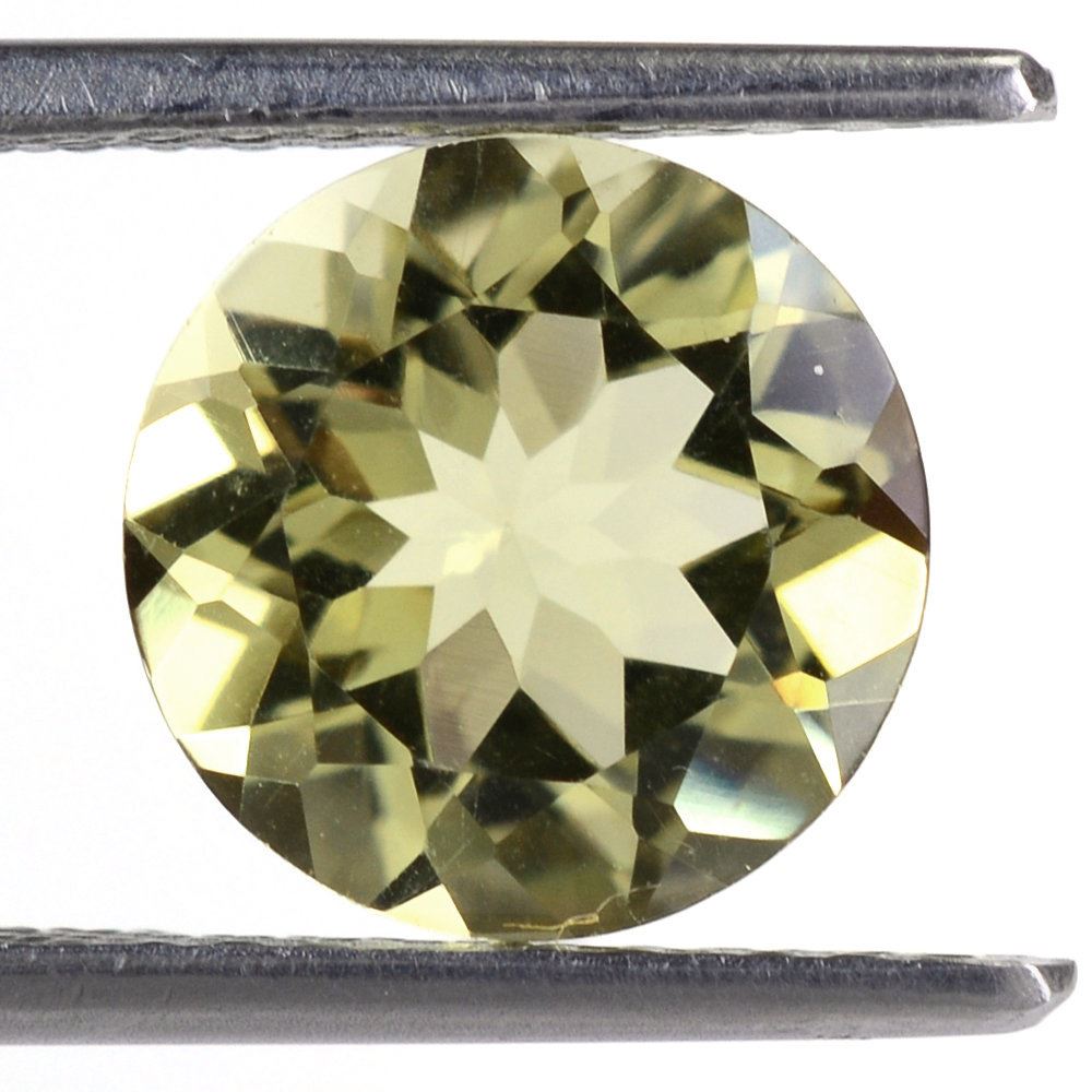 LEMON QUARTZ CUT ROUND (GREEN GOLD) 10MM 3.17 Cts.