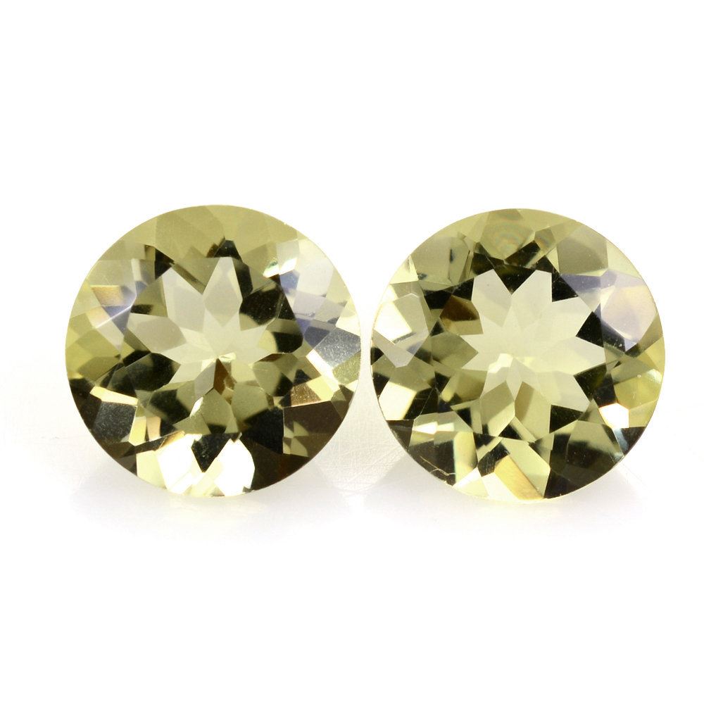 LEMON QUARTZ CUT ROUND (GREEN GOLD) 10MM 3.17 Cts.