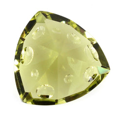 LEMON QUARTZ BUBBLE CUT TRILLION (GREEN GOLD) 14MM 7.92 Cts.