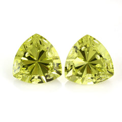 LEMON QUARTZ BUBBLE CUT TRILLION (GREEN GOLD) 14MM 7.92 Cts.