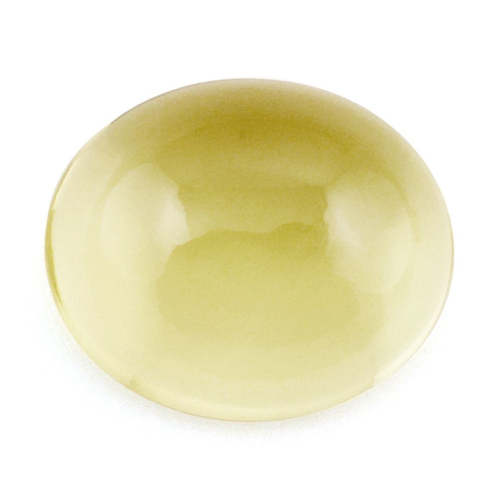 LEMON QUARTZ OVAL CAB (GREEN GOLD) 12X10MM 5.28 Cts.
